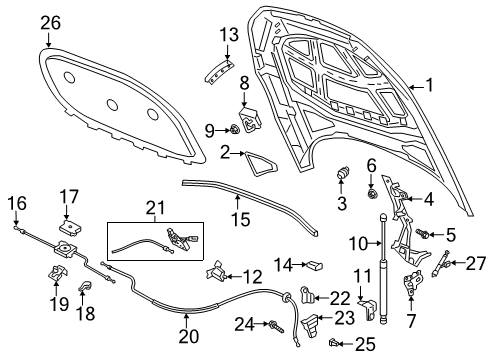 Volkswagen 3G8-823-397 Sensor Clip Volkswagen 3G8-823-397 Sensor Clip