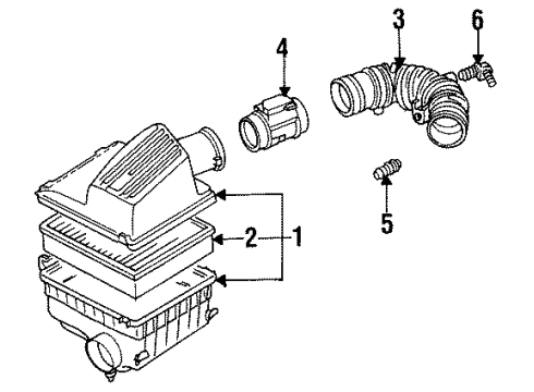 Volkswagen 535-129-607-F Air Inlet Assembly Volkswagen 535-129-607-F Air Inlet Assembly